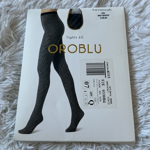 Oroblu Savannah Pattern Opaque Tights - Picture 4 of 8